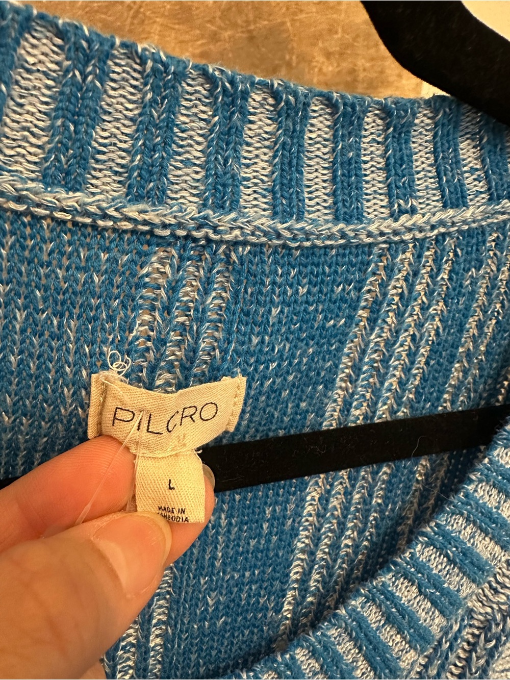 Pilcro by Anthropologie Textured High-Low Pullover Sweater Size L - Picture 5 of 5